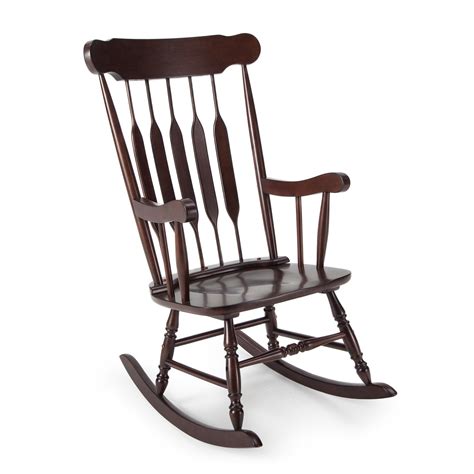 Nursery Rocking Chair Home Bedroom Brown Wood Baby Nursing Rocker