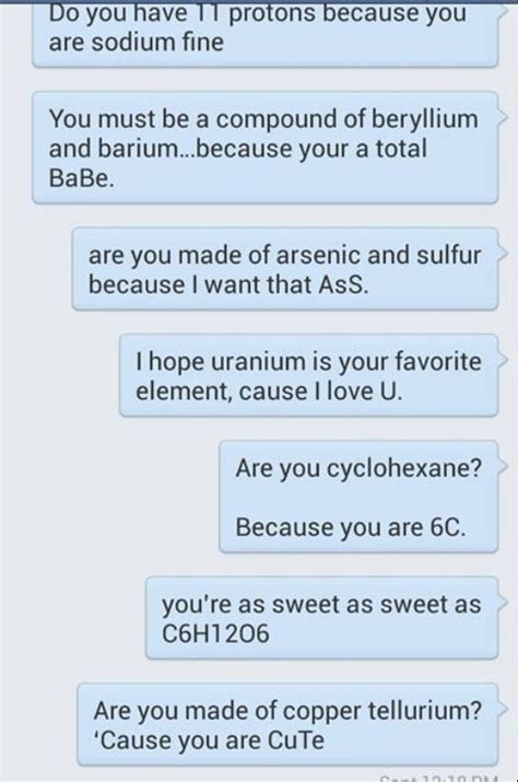 Science Pickup Lines Science Pick Up Lines Chemistry Pick Up