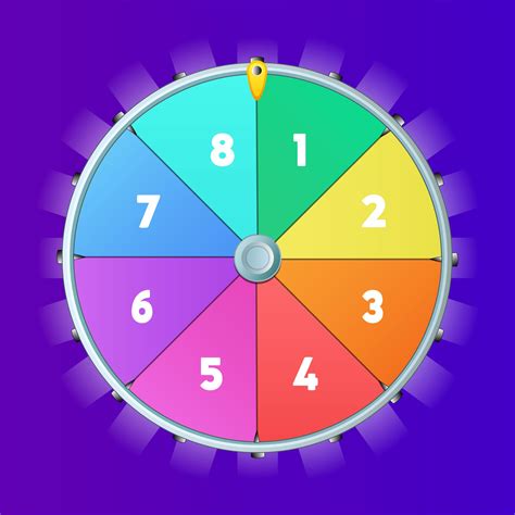 Realistic 3d Spinning Fortune Wheel Lucky Roulette Vector Illustration
