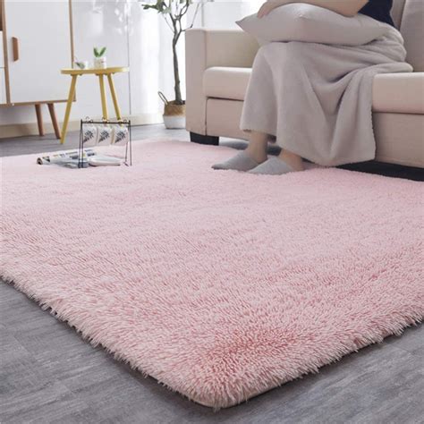 Zyzyzy Super Soft Velvet Shag Area Rugsolid Color Plush Rugs For