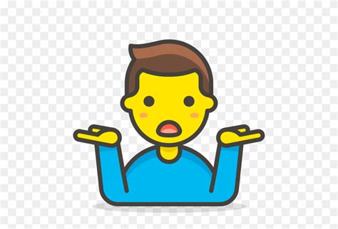 Person Shrugging Shrug Emoji Png Flyclipart