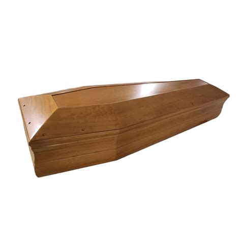 Italian Europe Style Paulownia Finish Coffin Funeral Solid Wood Burial