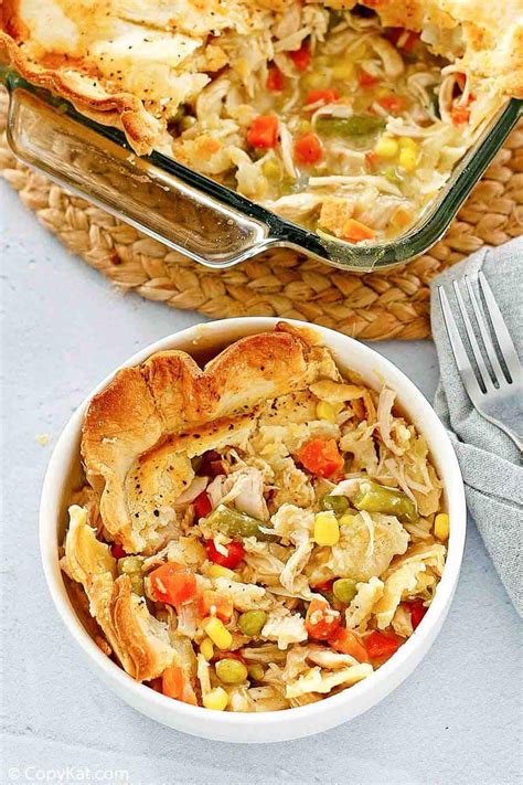 Stir in chicken stir in rice and egg mix soy sauce and water pour over fried ingredients toss together until well mixed. Chicken Pot Pie with Frozen Vegetables | CopyKat Recipes ...
