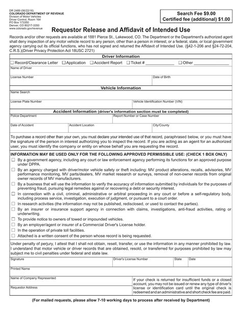 Dr 2489 Form ≡ Fill Out Printable Pdf Forms Online