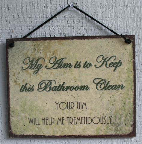 Bathroom Sign My Aim Keep Clean Restroom Your Clean
