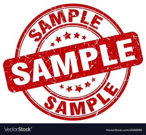 Sample Stamp Royalty Free Vector Image Vectorstock
