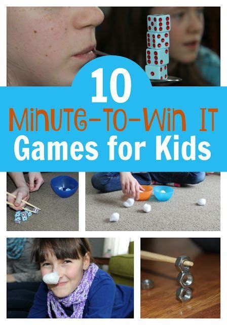 10 Minute To Win It Games For Kids Group Games For Kids Indoor Games