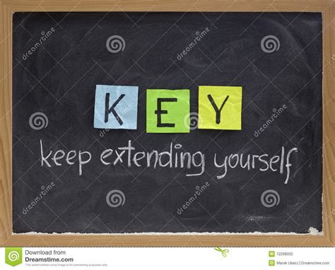 Keep Extending Yourself Motivation Acronym Stock Photo