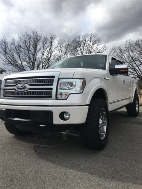 2012 Ford F 150 Platinum Supercrew 4x4 Pearl White Leveled Chrome