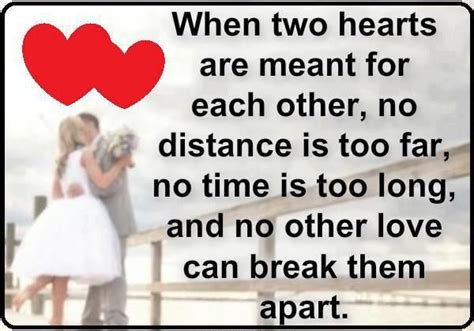 When 2 Hearts Are Meant For Each Other No Distance Is Too Far No Time