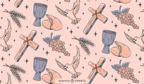 Holy Communion Pattern Design Vector Download
