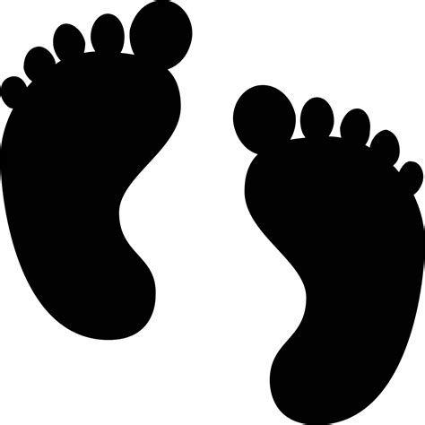 Clip Art Black And White Stock Baby Icono Descarga Free Baby Feet Svg