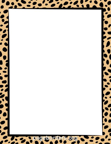 Blank Cheetah Print Border