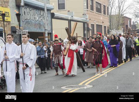 Good Friday Way Of The Cross Procession Through The Streets Of