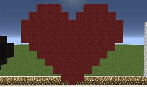 Heart Pixel Art Minecraft Project