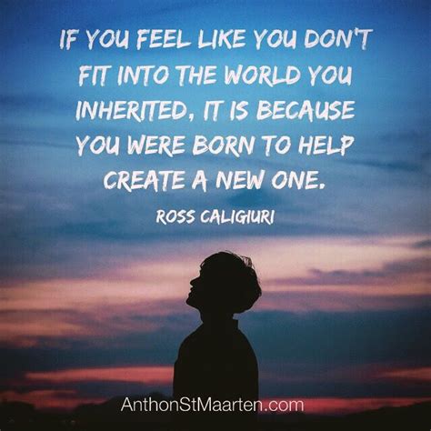 If You Feel Like You Dont Fit Into The World You Inherited It Is