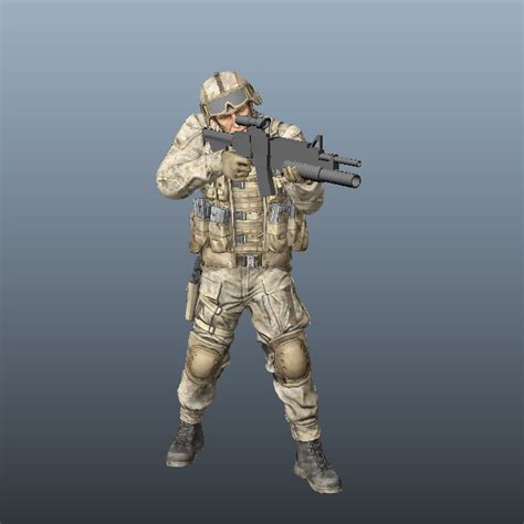 Marine Special Forces Soldier 3d Model Maya Files Free Download
