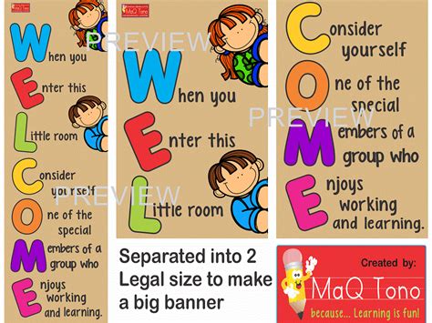 Welcome Door Sign Classroom Decoration Teaching Resources