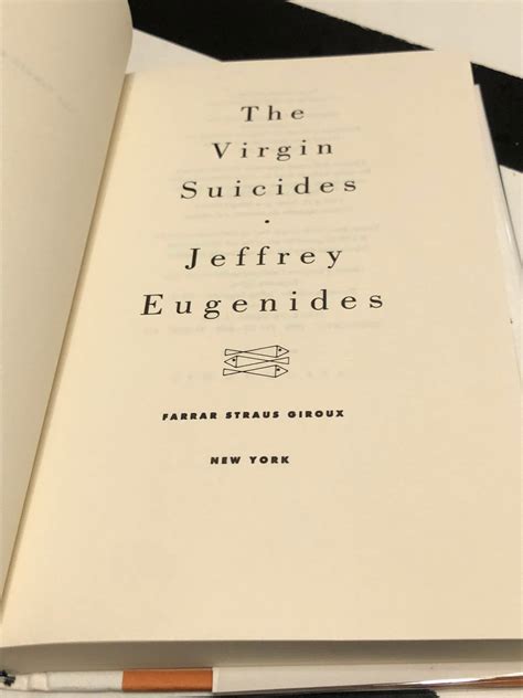 the virgin suicides by jeffrey eugenides 1993 hardcover book