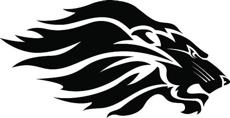 Black And White Lion Illustrations Royalty Free Vector