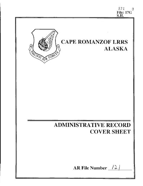 Pdf Administrative Record Cover Sheet · And Ldenttficatlon Of Soils