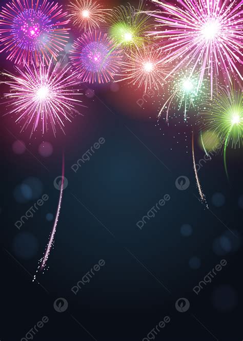 New Year Fireworks Blooming Background Wallpaper Image For Free