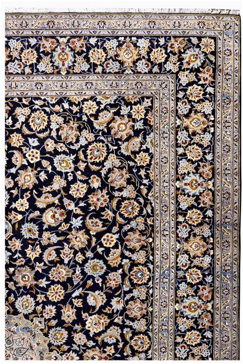 Vintage Persian Rug Originated From Kashan Floral Design ~1985