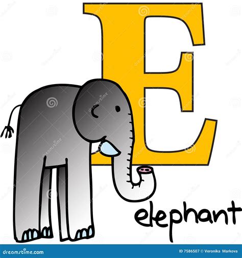 Alfabeto Animal E Elefante Ilustração Do Vetor Ilustração De Vetor
