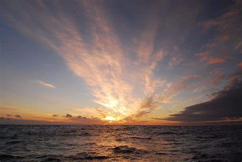 Dawn Sky Sea Ocean Sunset Sunrise Sky Clouds