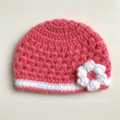 Babys Lacy Springtime Beanie Free Crochet Pattern Sweet Softies