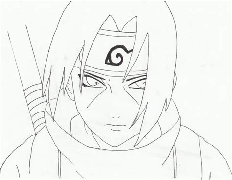 Itachi Uchiha Sketch Coloring Page