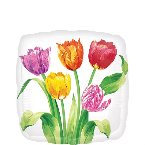 Spring Tulips Balloon 17in X 17in Party City