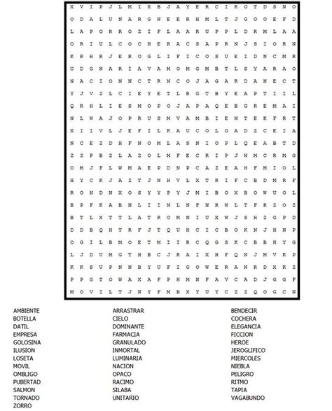 Sopa De Letras Para Imprimir Dificiles Acento Circunflexo IMAGESEE