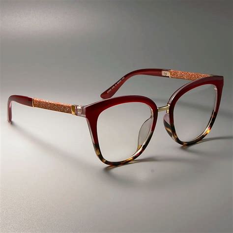 45074 optical lady square glasses frames women shiny red color eyeglasses fashio sunglasses