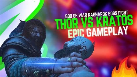 Kratos Vs Thor Boss Fight God Of War Ragnarok Gameplay 4k Hd 2022