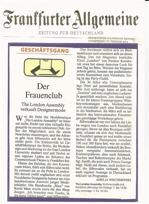 Frankfurter Allgemeine Zeitung Article 200214 By Amelia Wischnewski