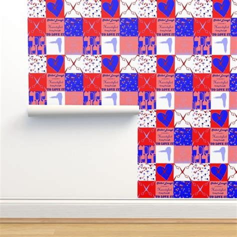 Hairstylist Cheat Sheet Red White And Bl Spoonflower