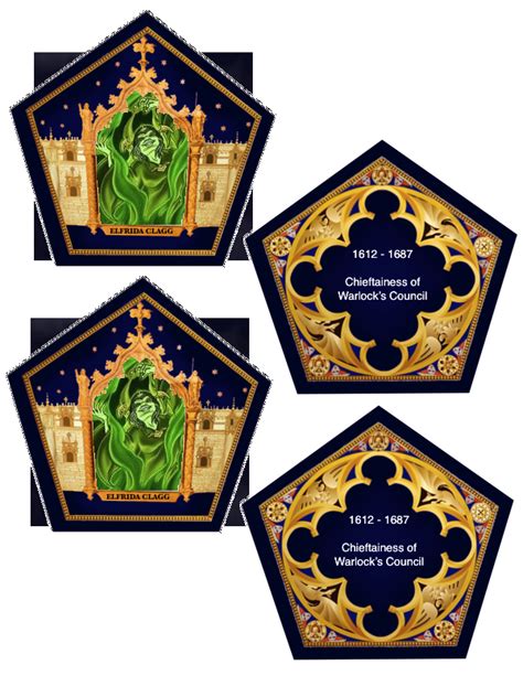 Harry Potter Chocolate Frogs Cards List Printable Templates Free
