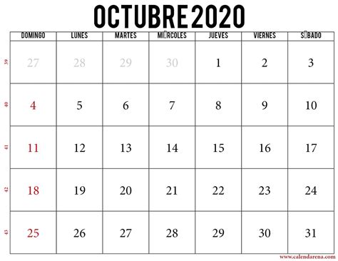 Calendario Octubre 2020 Para Imprimir Icalendario Net Vrogue