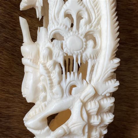 Vintage Hand Carved Bone Totem From Bali Indonesia Highly Etsy