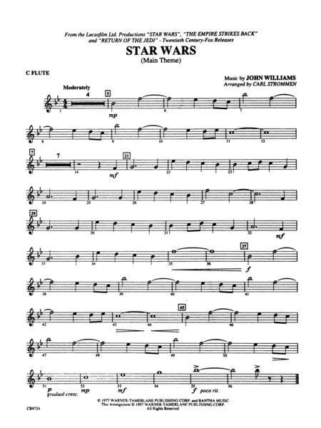 Star Wars Main Theme Flute By John Williams Digital Sheet Music For Part Download And Print
