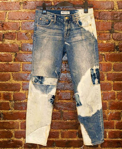 How To Patch And Distress Your Jeans The High Fashion Way Bleached