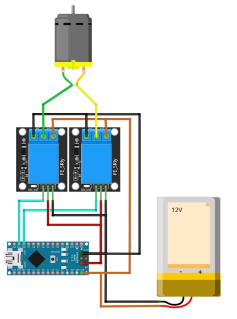 Control DC Motor In Both Directions With Two Relays Arduino Stack Exchange