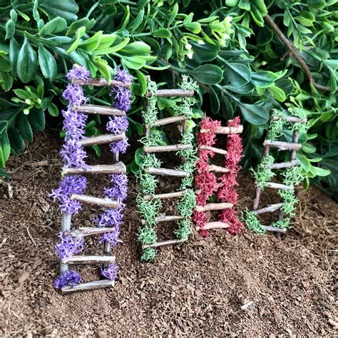 Miniature Fairy Garden Ladder Miniature Ladder Fairy Ladder Etsy