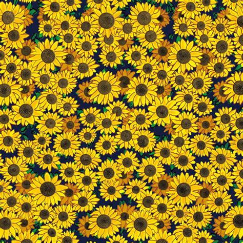 Printed Pattern Permanent Vinyl Sunflowers Print 12 X 24 Sheet