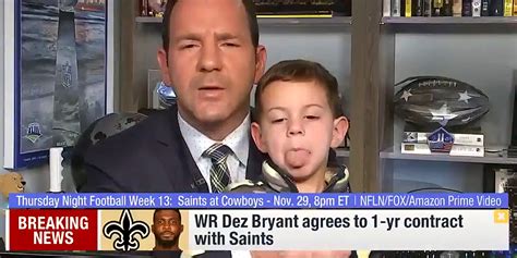 Sports Reporter S Son Interrupts Live Nfl Broadcast