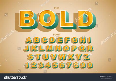 Vector Modern Bold Font Alphabet Vintage Stock Vector Royalty Free