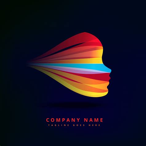 Face Logo Colorful Abstract Design Illustration Download Free Vector
