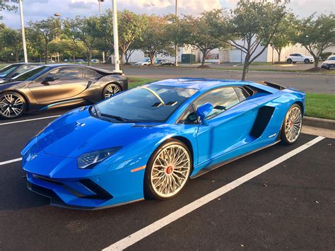 Gorgeous Blue Lamborghini Aventador S R Exoticspotting