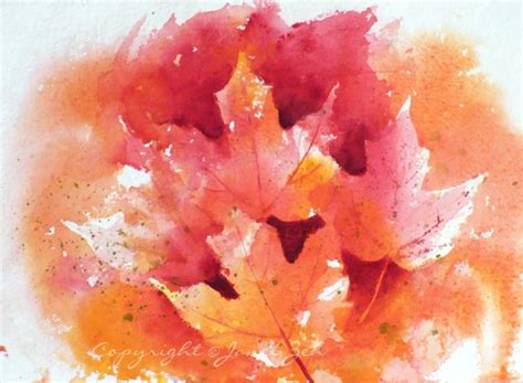 Zeh Original Art Blog Watercolor And Oil Paintings Autumn Maple Leaves